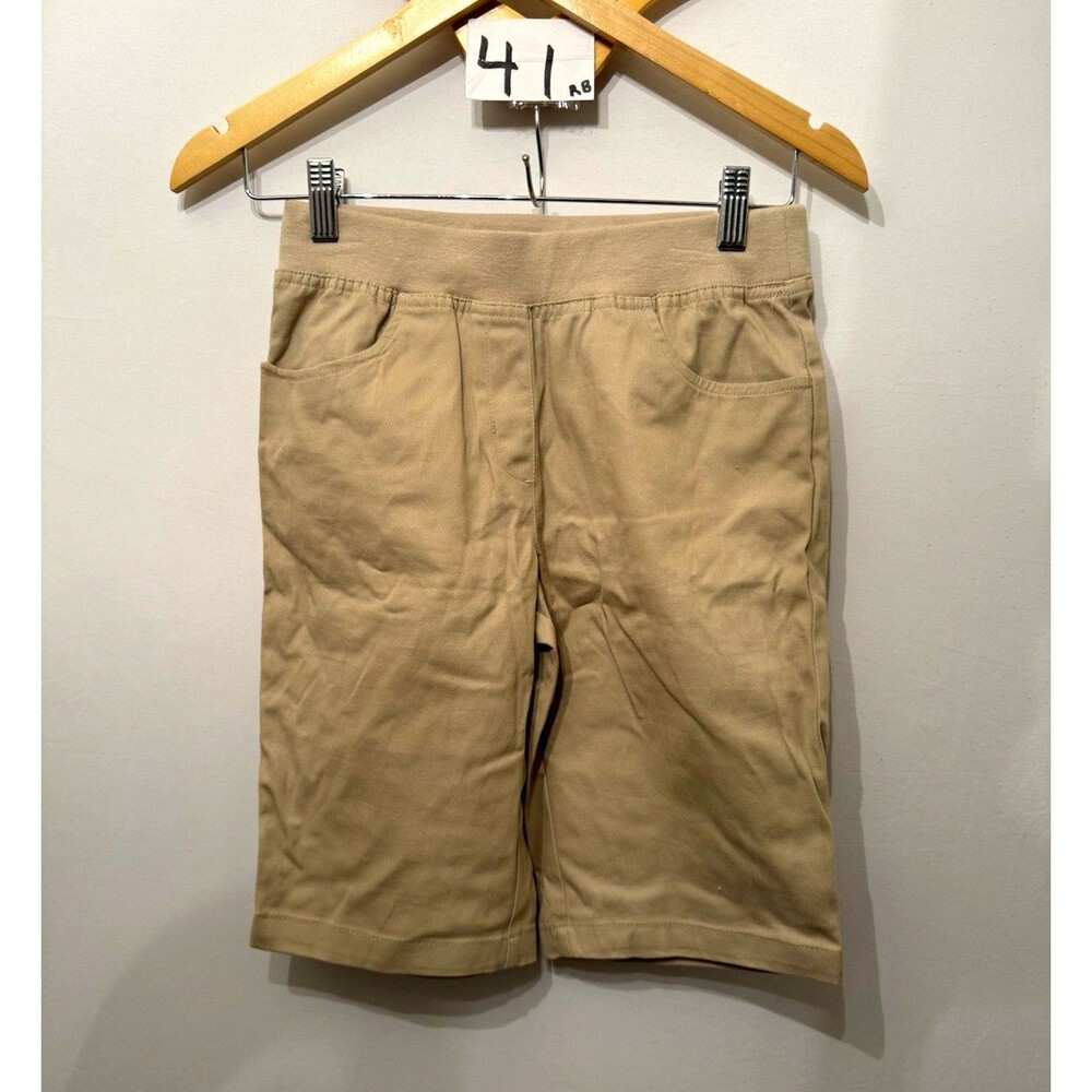 IZOD Boys Chino Shorts Khaki Size 14 Regular Stretch Pockets IUFHC03X